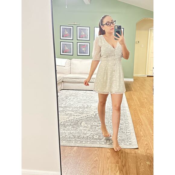 Aritzia Wilfred Button Front A-line Mini Dress‎ Size Small - Picture 1 of 7